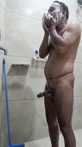 Desi Hot Man Enjoy Shower and Masterbation Show with Neighbour Stepfather and Army Officer Stepfather Get Suckiing and Fuckiing