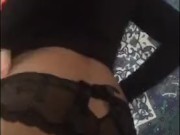 EBONY MILF SHAKES BOOTY, FLASHES TITS THEN SHOWS OFF BEAUTIFUL PINK PUSSY
