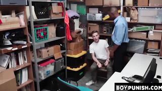 BoyPunish.com - Black officer's raw, intense twink ass fucking as punishment for thef