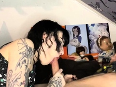 Brunette hardcore blowjob