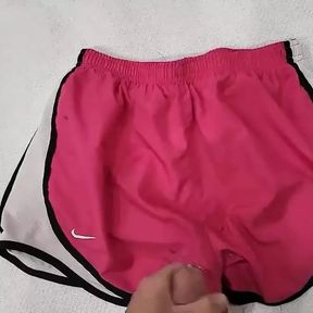 Cum on Pink Pair of Sisters Nike Shorts