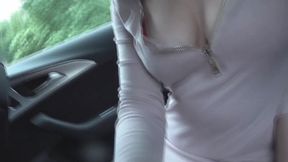 Handjob in the car by Alina