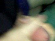 Submissive trap jerking off with tail in
