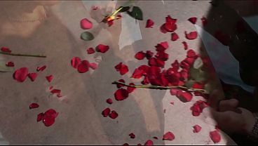 Her huge rack awaits this horny newcomer to the lesbian scene, and she does well stuffing...