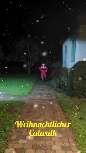 Catwalk as Santa Claus.