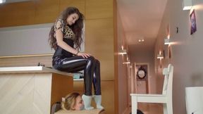 Head Of Weronika In Wooden Prison And Lisa On Work Top - Socks Part - 4K