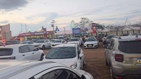 aprontando no estacionamento do 70° rodeio de barretos