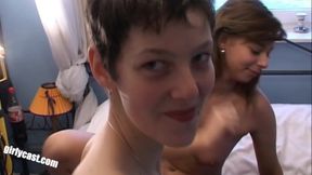 Melanie, Steffie & Heiko threesome with creampie