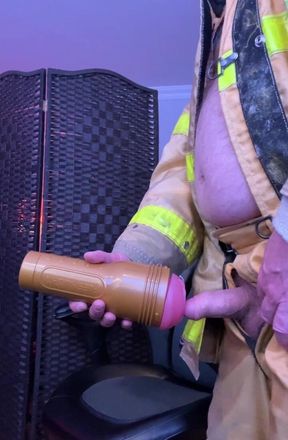 Firefighter Fleshlight Fun and Cum