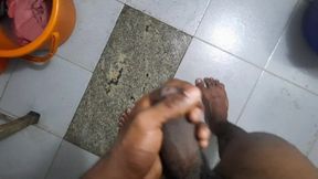 Boy Masterbating in the Bathroom Like a Slut