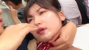 Public Japanese Teacher Threesome - Big Tits & Hot Action