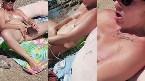 en vacances a la plage avec zbob et une amie.je me masturbe durant un show ...