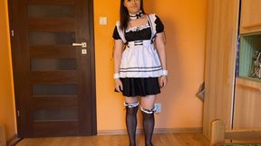 Sissy maid cums