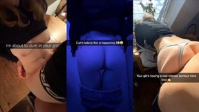 College girls' Snapchat compilation of filthy, hardcore sex - uncensored, explicit, full-length