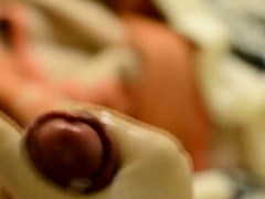 Nurse Handjob with wet latex gloves behind me part 2