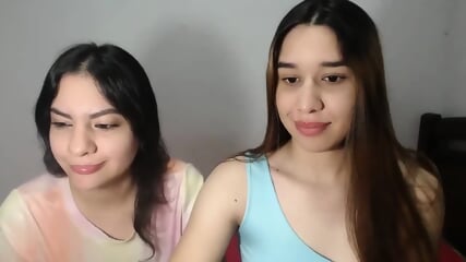 Two petite teen latina babes webcam teasing and kissing