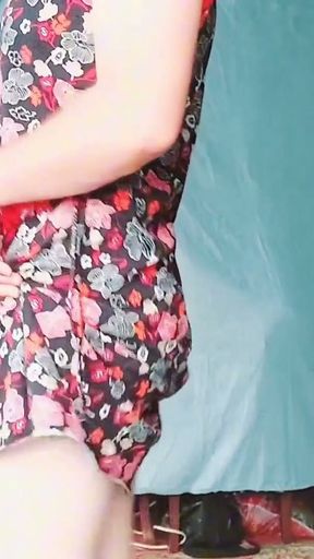 Hot Dress Big Ass Booty Ladyboy Crossdresser Sissy Solo Shemale Trans Model Big Butt Cute Legs Blonde   Clip 1