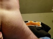 Husband Uses Wife's Dildo in his Ass While Wife isn't Home Pegging Roleplay
