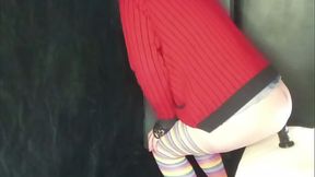Brunette slut princess gives anal and cock with strapon