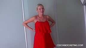 Lady In Red Is Banged Hard In Casting - Karol Lilien