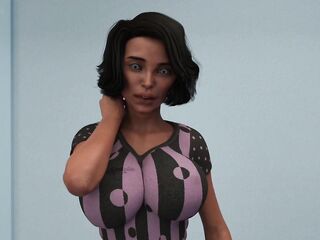 Nurse Helps Gwen with Giant Erected Tranny Weenie to Release Large Cumload With Creamy Tugjob Infront of Step Mother