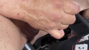 My slutty slave takes a rough pegging in the butt POV