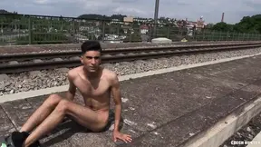 Guy Who Needs Money Badly Agrees To Swallow A Stranger's Dick Railway Tracks For Some Cash - Hot