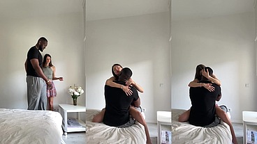 BTS of sensual 4play and oral sex with BBC