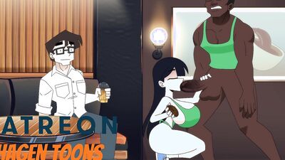 Audrey's exclusive cartoon lactancia video with a big dicked guy