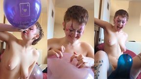 Clown Balloon Nail Pops & Nude Balloon Riding