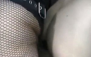 Gloved mistress pegging and smoking