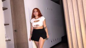 Stepdaughter & Stepfather's Intimate Night Ends in Cum&#x5C04;