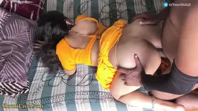 Hot and pretty stepsister gets her huge ass fucked in a yellow saree by