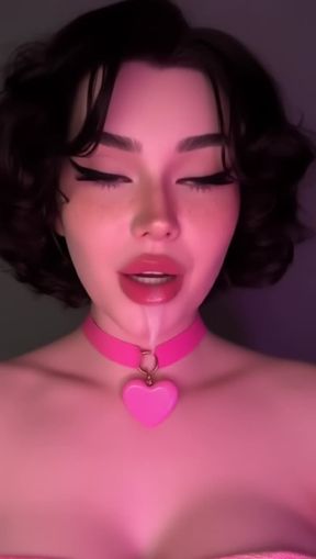 e-girl, gooned porn, a cup tits, a cup boobs, short, video created by AI