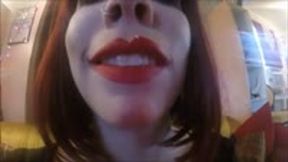 BIG RED LIPS KISSING YOU! Redhead POV KISSING MP4 720