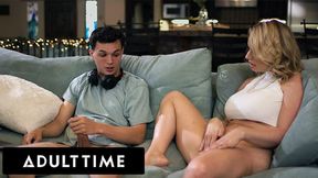 ADULT TIME - MILF Rachael Cavalli Catches GOONER STEPSON Jerking Off &amp; DECIDES TO GOON WITH HIM!