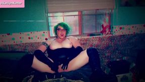 Karilyn Kutter's Faux Leather Cock Destroyed Gushing Cum Tsunami