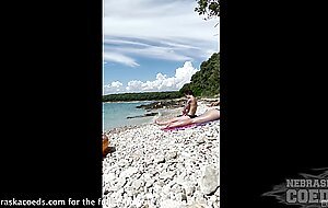 Topless beach and lesbian sex