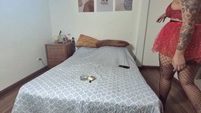 Masturbate under my orders while looking at my body and feeling my farts.