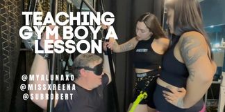 Workout Buddies Mya and Reena Teach Gym Boy a Lesson