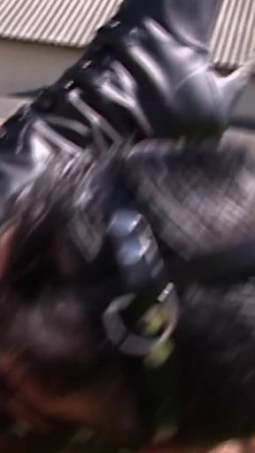 Big tits brunette femdom Milf in latex get fucked from slave outdoor   Clip 1