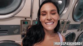 Hot Jade Greene lures hunks in laundromat for wild, explicit sex