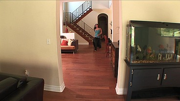 First she rubs her hole to get relaxed and ready, and then she starts with her mouth,...