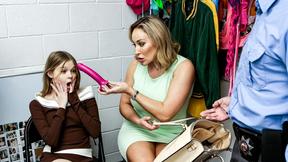 ”Petite fucktoy & buxom milf sharing mall cops cock”