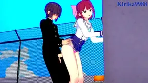 Cute Outfitted Teen Suzu Ninomiya Rides Dick for Intense 3D Hentai Creampie