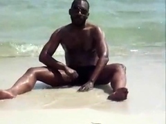 jerking off at the beach