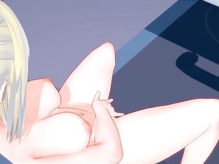 Samus fingers her vagina aboard her spaceship - Metroid/Super Smash Bros Anime.