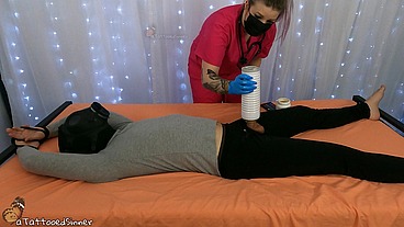 Nurse Uses Milking Machine to Extract All of Her Patients Cum