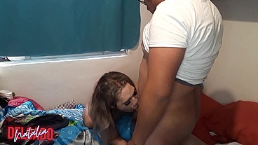 Jovencito sorprende a su puta con enorme verga - Natalia Delgado