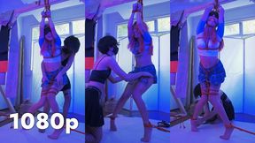 Froggo: Pink Haired Mistress in Shibari Tickled First Time - 1080p - MUTED